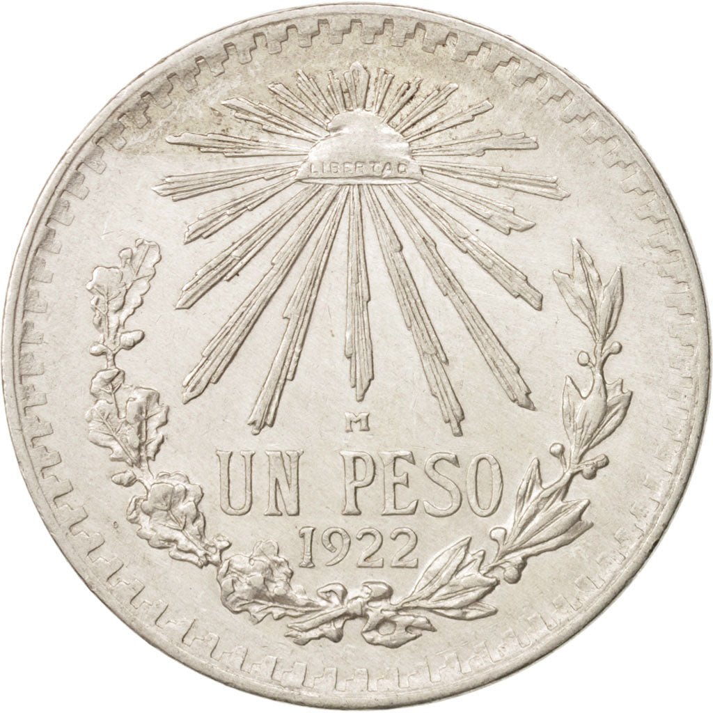 Mexiko Peso 1922 Mexico City AU(50-53) Silver KM:455 – Numiscorner.com