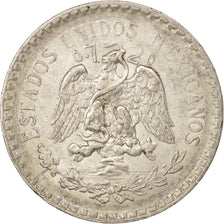 Mexico, Peso, 1925, Mexico City, AU(55-58), Silver, KM:455