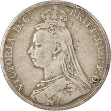 Great Britain, Victoria, Crown, 1889, VF(30-35), Silver, KM:765