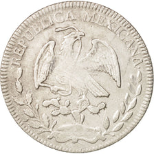 Messico, 4 Réales, 1855, Zacatecas, BB, Argento, KM:375.9