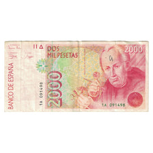 Billete, 2000 Pesetas, España, KM:164, BC+