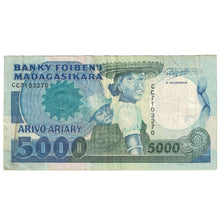 Banknote, Madagascar, 5000 Francs = 1000 Ariary, Undated (1988-94), KM:73a
