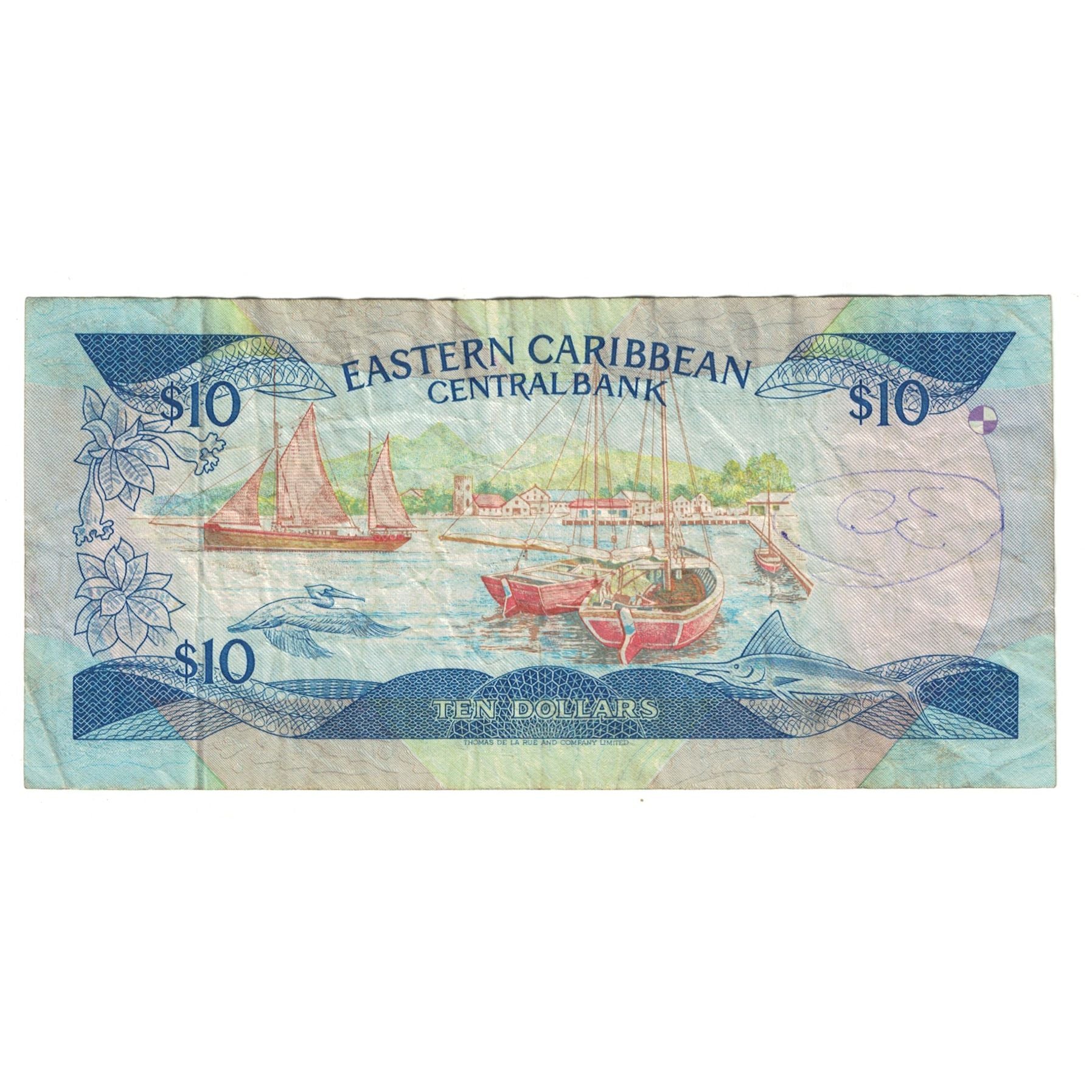 Banknote, East Caribbean States, 10 Dollars, KM:23a2, EF(40-45)