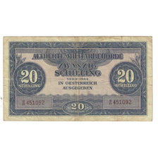 Banknote, Austria, 20 Schilling, 1944, KM:107, VF(20-25)