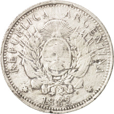 Argentina, 50 Centavos, 1882, VF(20-25), Silver, KM:28