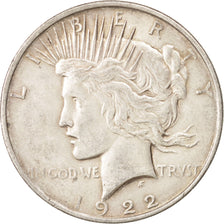 Coin, United States, Peace Dollar, Dollar, 1922, U.S. Mint, Philadelphia