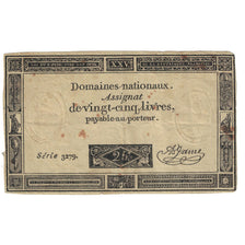 France, 25 Livres, 1793, SERIE 3279, TB+, KM:A71