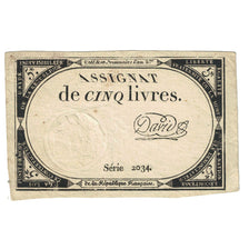 France, 5 Livres, 1793, SERIE 2034, EF(40-45), KM:A76, Lafaurie:171