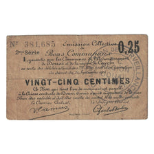 France, Douai, 25 Centimes, 1916, F(12-15), Pirot:59-754