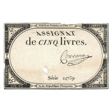 Frankreich, 5 Livres, 1793, SERIE 24759, S, KM:A76, Lafaurie:171