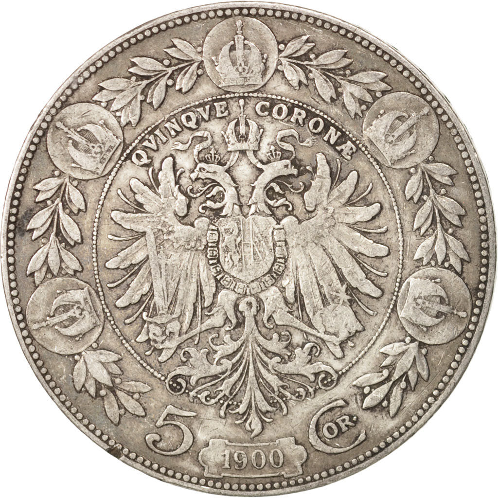Austria, Franz Joseph I, 5 Corona, 1900, EF(40-45), Silver, KM:2807