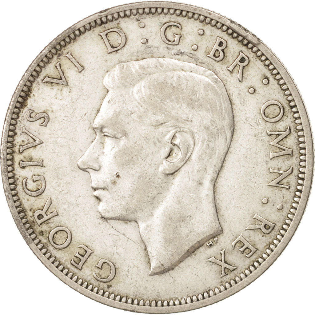 Moneta, Gran Bretagna, George VI, 1/2 Crown, 1937, BB, Argento, KM:856