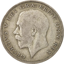 Great Britain, George V, 1/2 Crown, 1922, VF(30-35), Silver, KM:818.1a