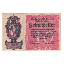 Banknote, Liechtenstein, Liechtenstein, 10 Heller, Blason, 1920, UNC(65-70)