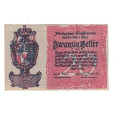 Nota, Listenstaine, Liechtenstein, 10 Heller, Blason, 1920, AU(55-58)