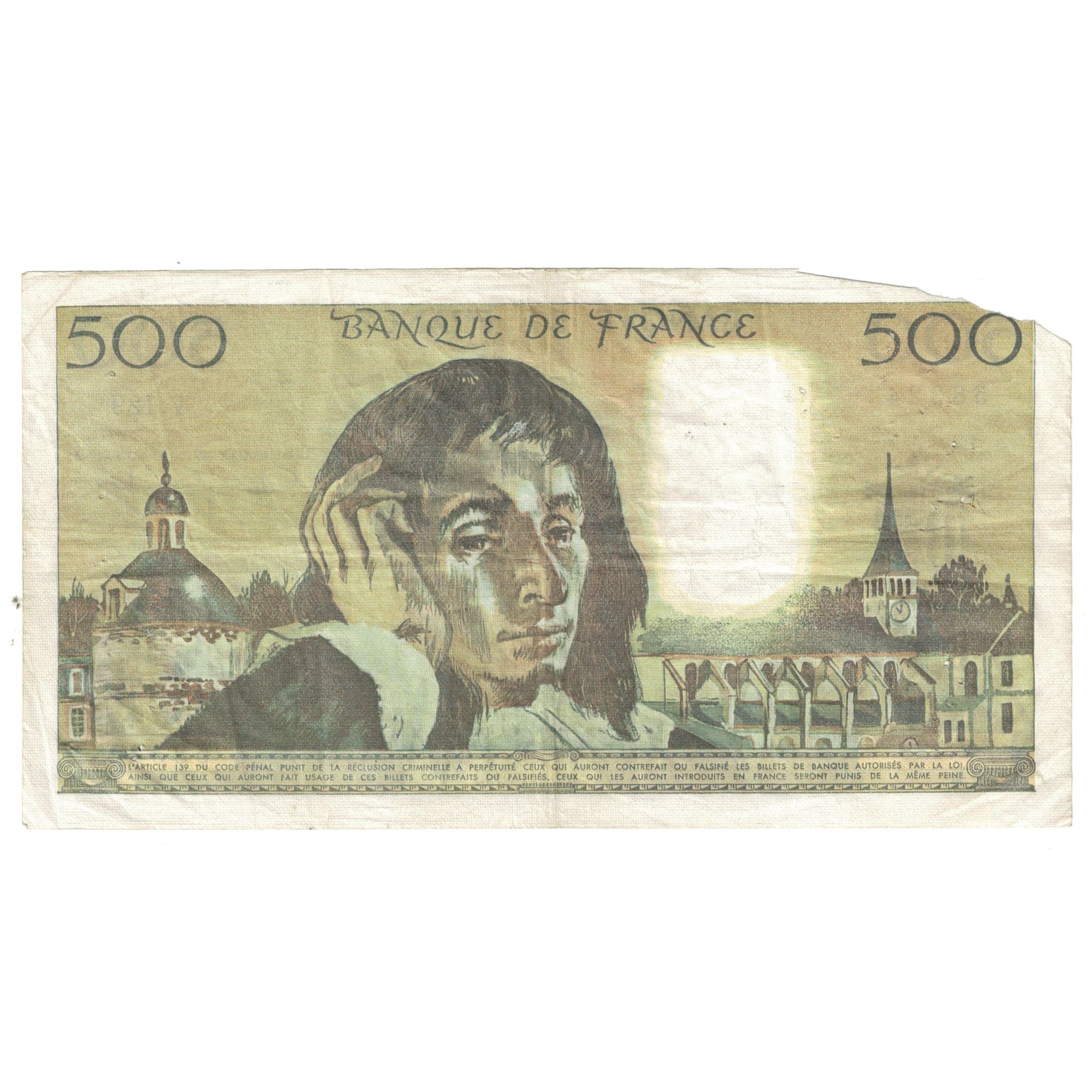 France, 500 Francs, Pascal, 1981, V.129 58324, TB, Fayette:71.23, KM:156e