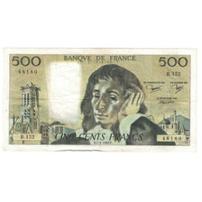 France, 500 Francs, Pascal, 1982, B.152 48180, EF(40-45), Fayette:71.26, KM:156e