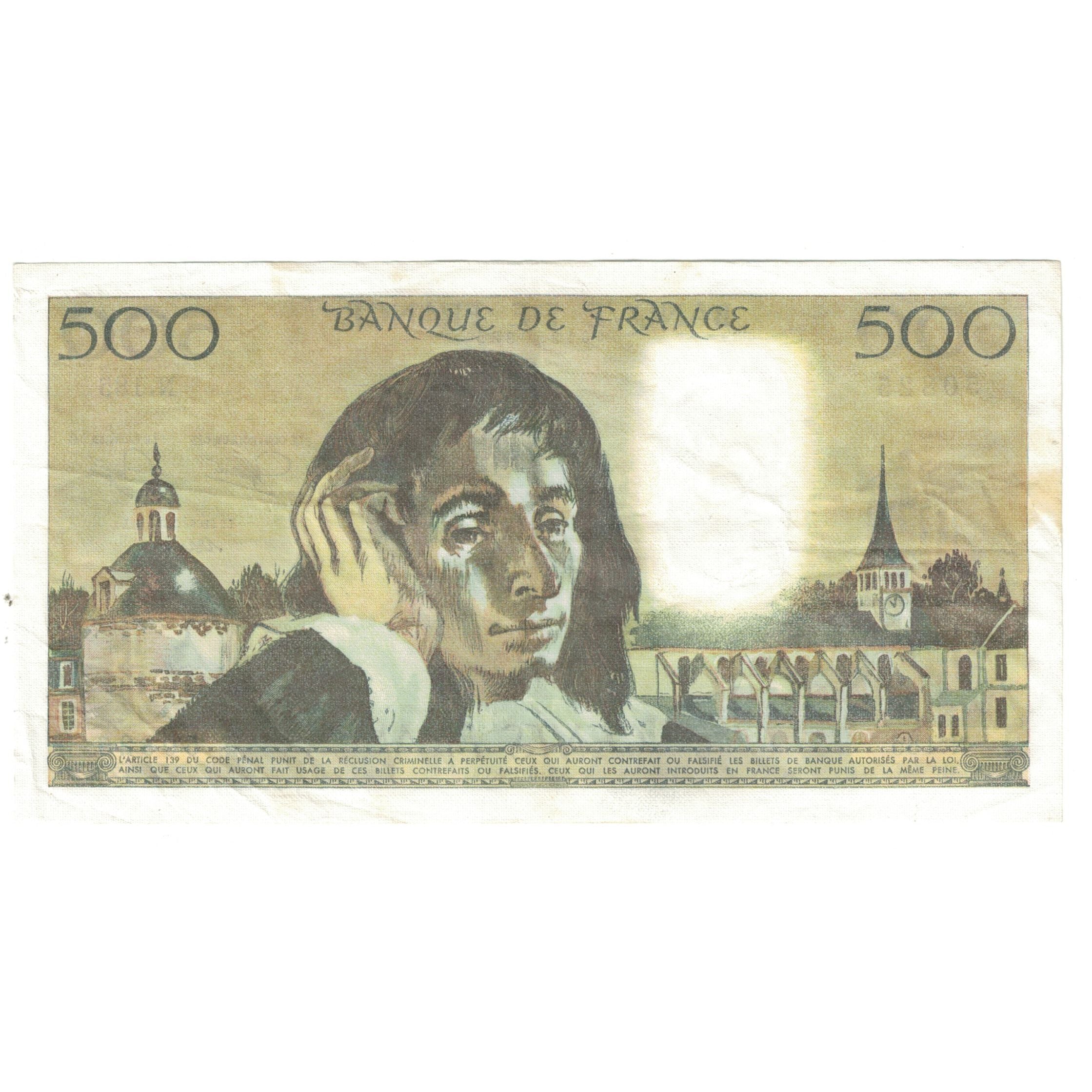 Frankrijk, 500 Francs, Pascal, 1983, N.185 50825, TTB, Fayette:71.29, KM:156e