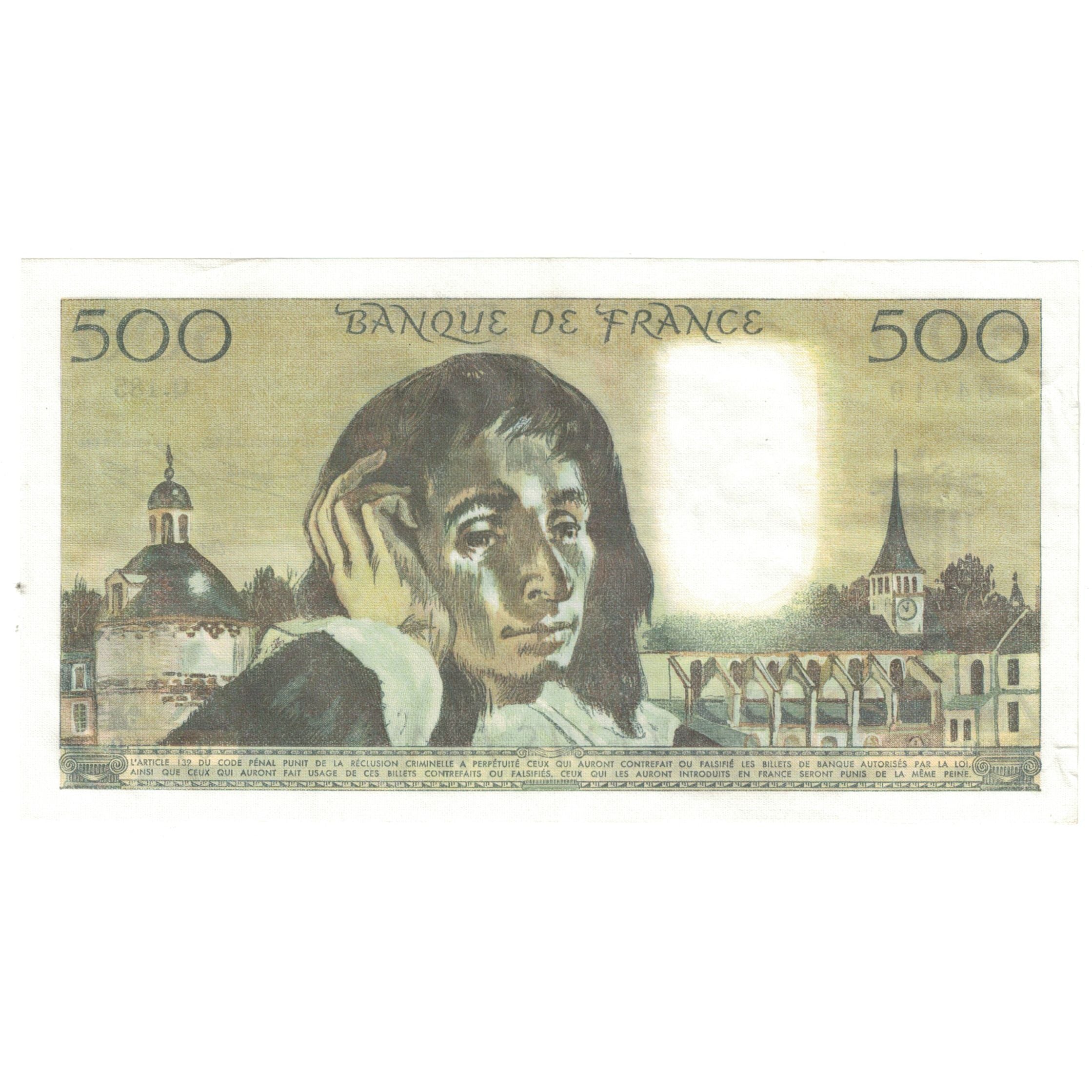 Francia, 500 Francs, Pascal, 1983, Q.185 04919, BB, Fayette:71.29, KM:156e