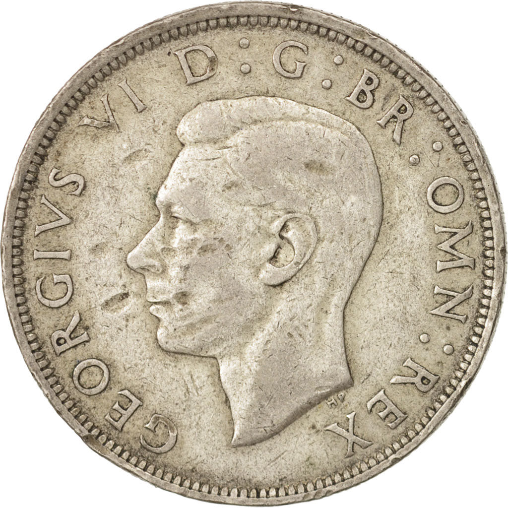 Großbritannien, George VI, 1/2 Crown, 1942, VF(30-35), Silver, KM:856