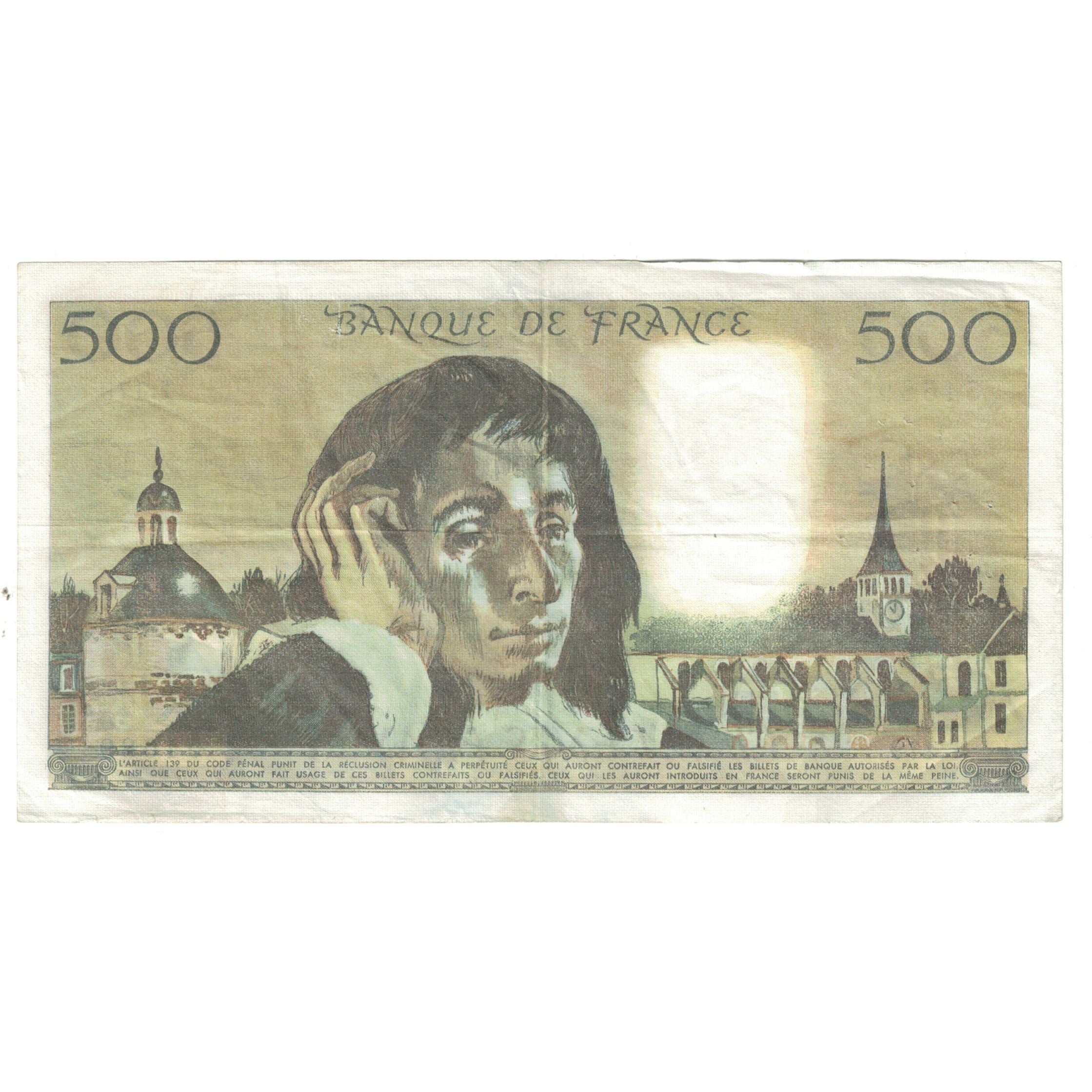 Francia, 500 Francs, Pascal, 1983, T.179 54689, BB, Fayette:71.28, KM:156e