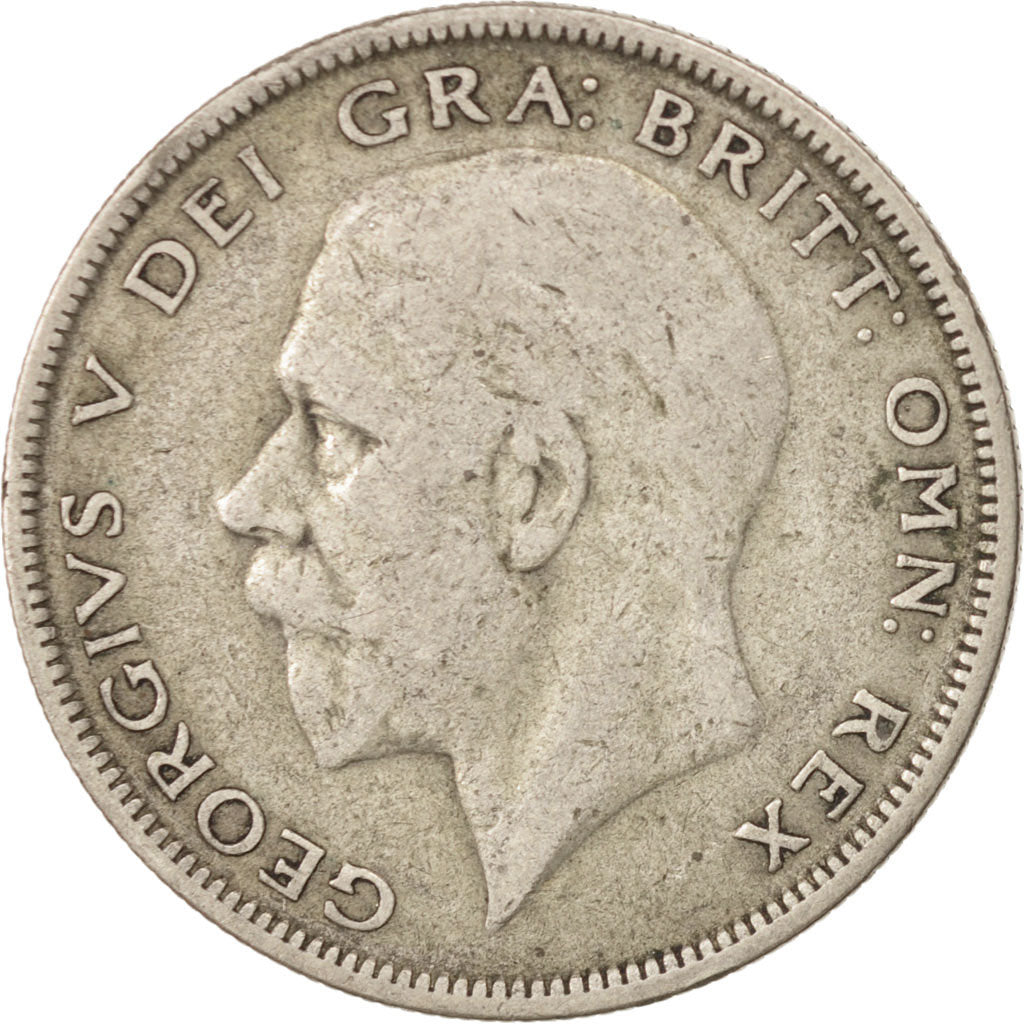 Great Britain, George V, 1/2 Crown, 1929, VF(30-35), Silver, KM:835