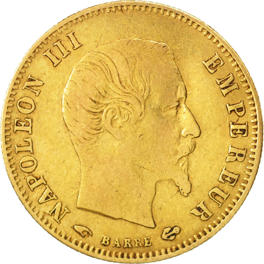 France, Napoléon III, 5 Francs, 1859, Paris, TB, Or, KM:787.1, Gadoury 1001