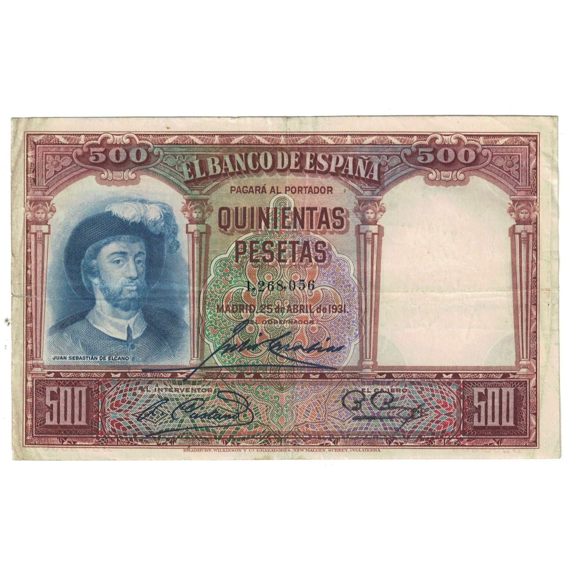 Banknote, Spain, 500 Pesetas, 1931, 1931-04-25, KM:84, VF(30-35)
