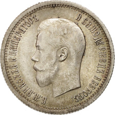 Russia, Nicholas II, 25 Kopeks, 1896, Saint-Petersburg, MS(60-62), Silver, KM:57