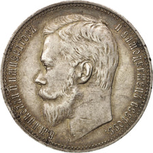 Russia, Nicholas II, Rouble, 1900, St. Petersburg, AU(50-53), Silver, KM:59.3