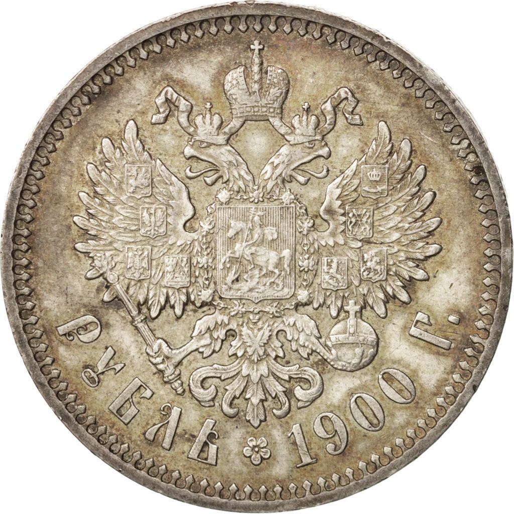 Russia, Nicholas II, Rouble, 1900, St. Petersburg, AU(50-53), Silver, KM:59.3