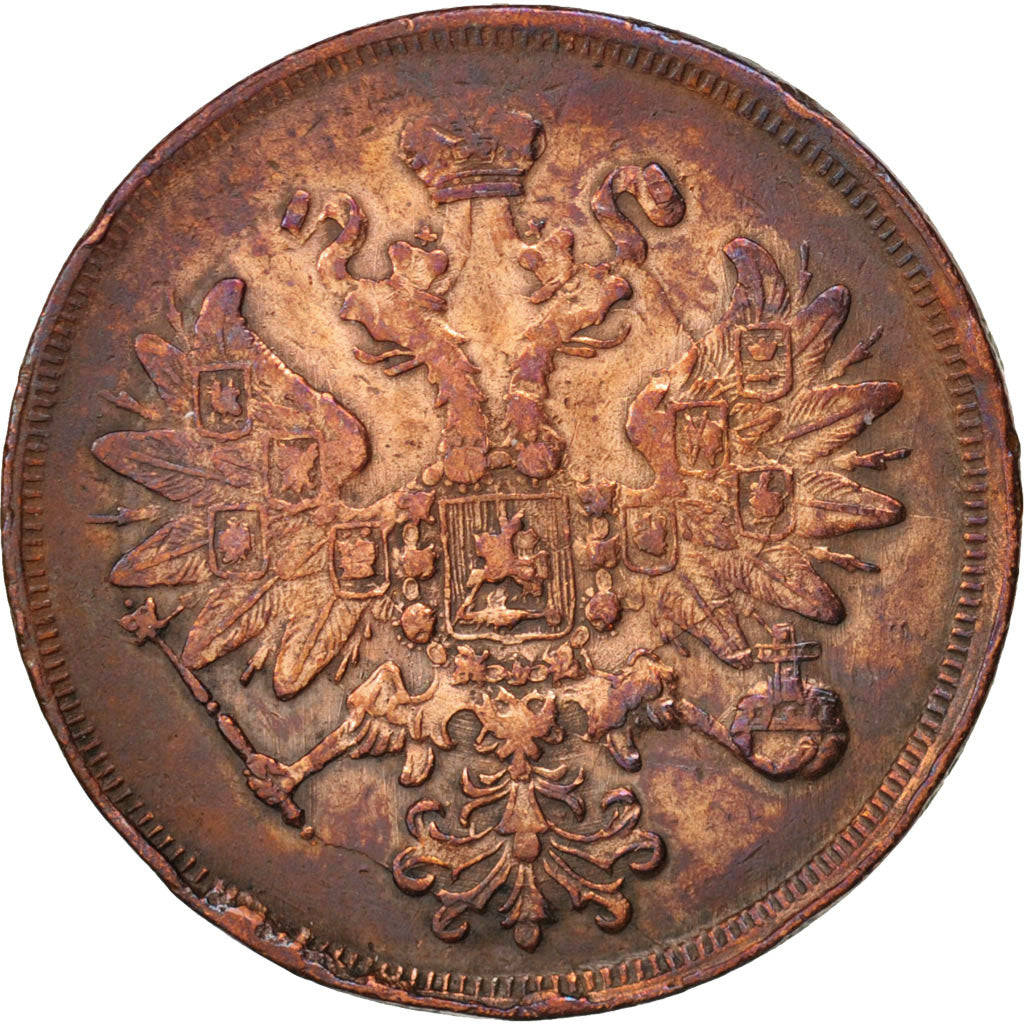 Russia, Alexander II, 2 Kopeks, 1859, Ekaterinbourg, EF(40-45), Copper, KM:4a.1