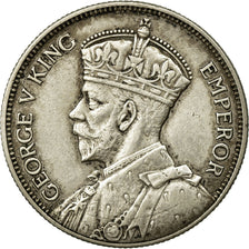 Monnaie, Nouvelle-Zélande, George V, Florin, 1934, TTB+, Argent, KM:4