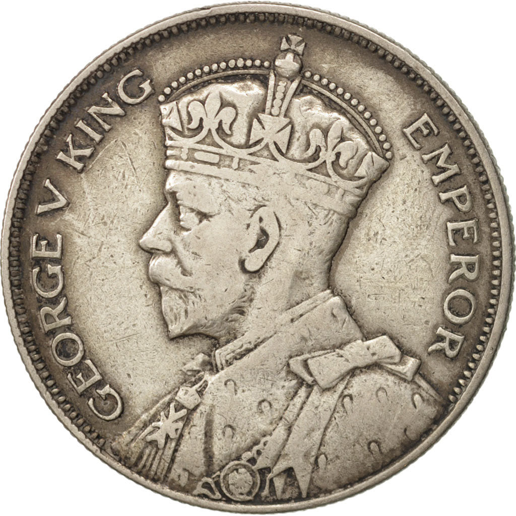 Monnaie, Nouvelle-Zélande, George V, 1/2 Crown, 1933, TTB, Argent, KM:5