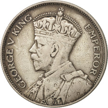 Monnaie, Nouvelle-Zélande, George V, 1/2 Crown, 1933, TTB, Argent, KM:5