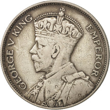 Munten, Nieuw Zeeland, George V, 1/2 Crown, 1933, ZF, Zilver, KM:5