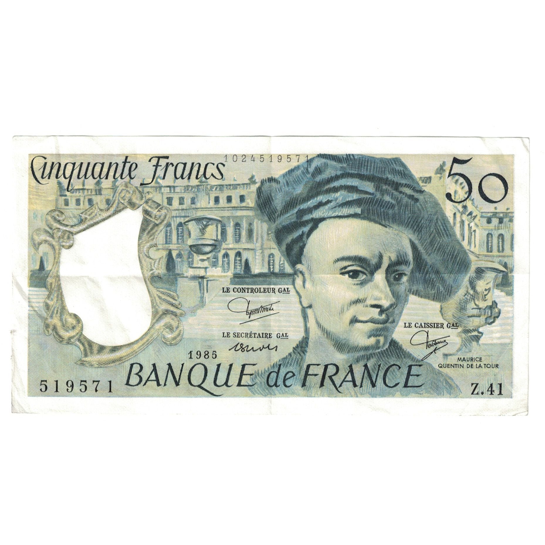 Francja, 50 Francs, Quentin de La Tour, 1985, Z41, EF(40-45), Fayette:67.11