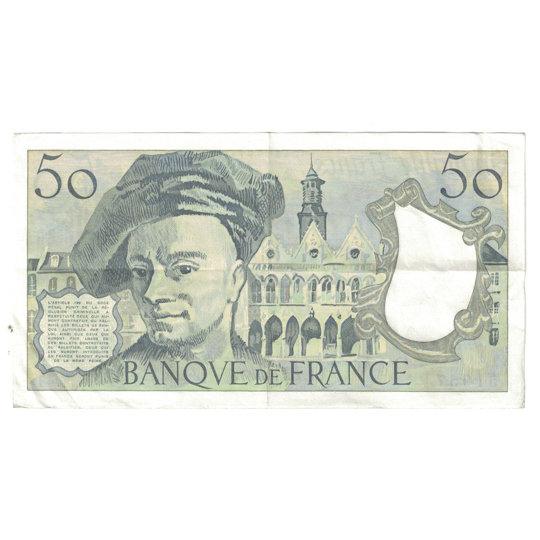 Francja, 50 Francs, Quentin de La Tour, 1985, Z41, EF(40-45), Fayette:67.11