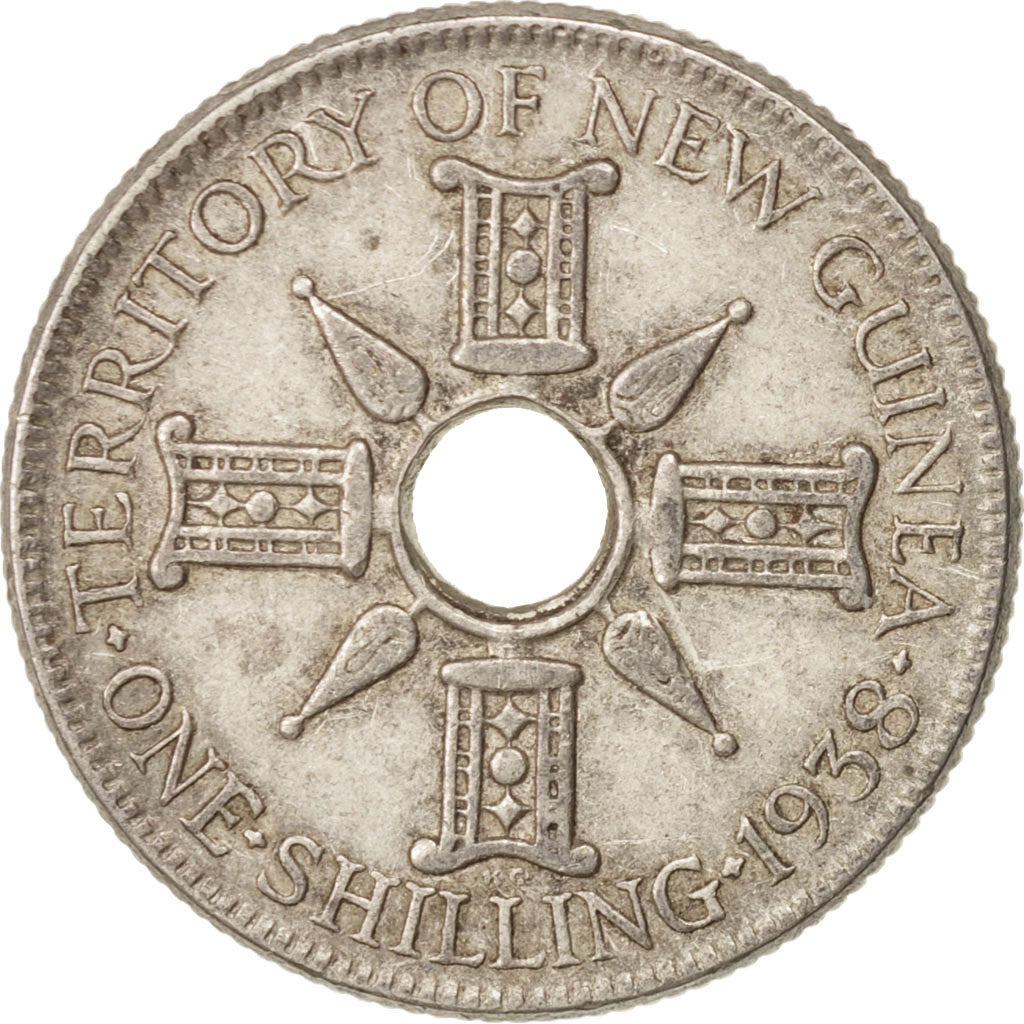 NUOVA GUINEA, Shilling, 1938, SPL-, Argento, KM:8