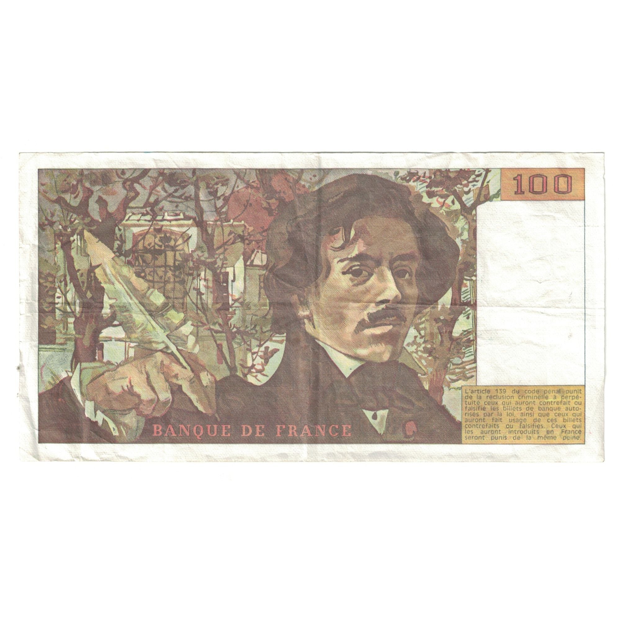Frankrijk, 100 Francs, Delacroix, 1985, N.99, TTB, Fayette:69.09, KM:154b