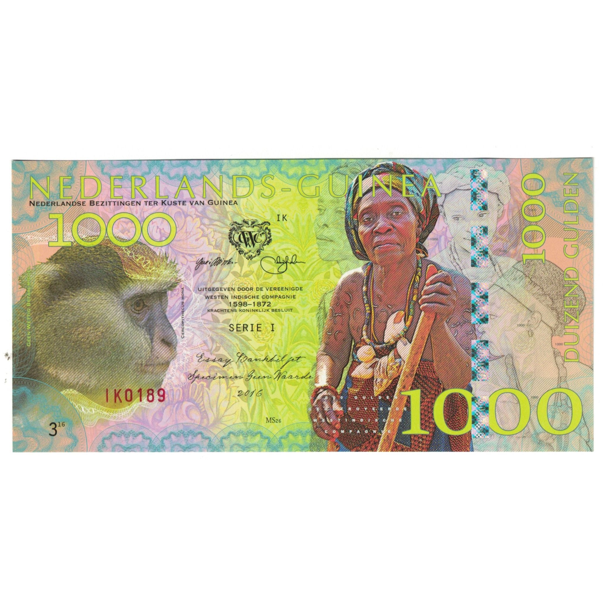 Banknote, Guinea, 1000 Gulden, 2016, FANTASY BANKNOTE, UNC(65-70)