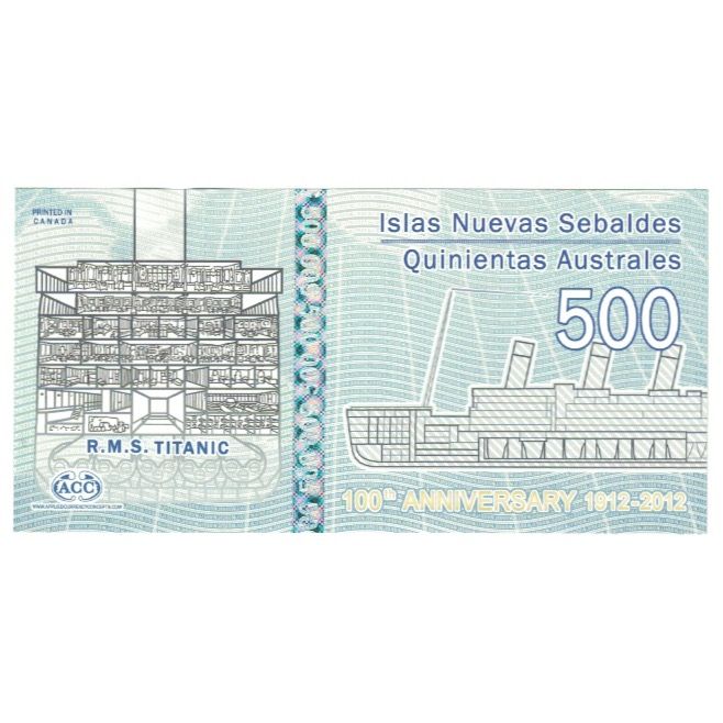 Banknote, Argentina, 500 Australes, 2012, FANTASY BANKNOTE, UNC(65-70)