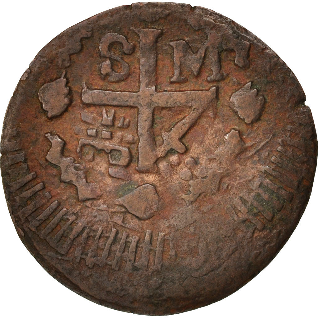 Colombia, 1/4 Réal, 1820, MB, Rame, KM:B4