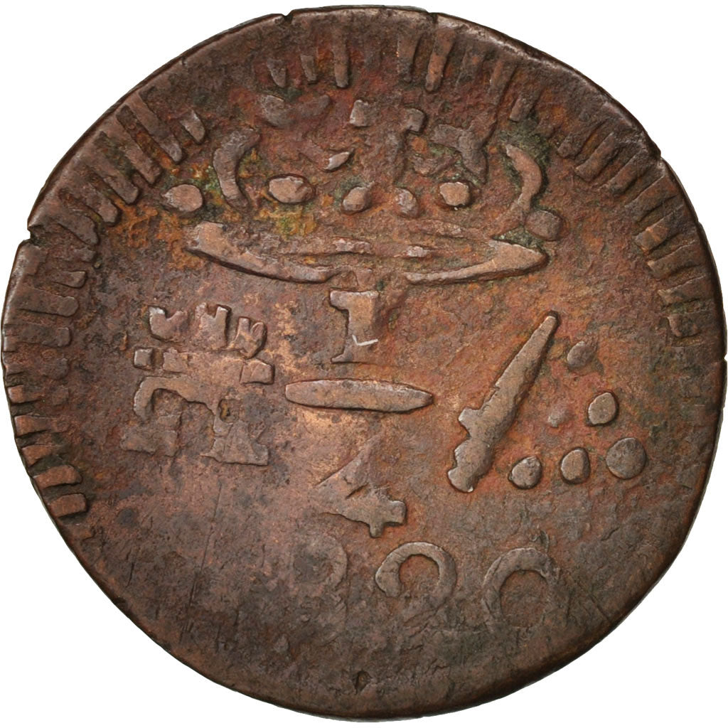 Colombia, 1/4 Réal, 1820, MB, Rame, KM:B4