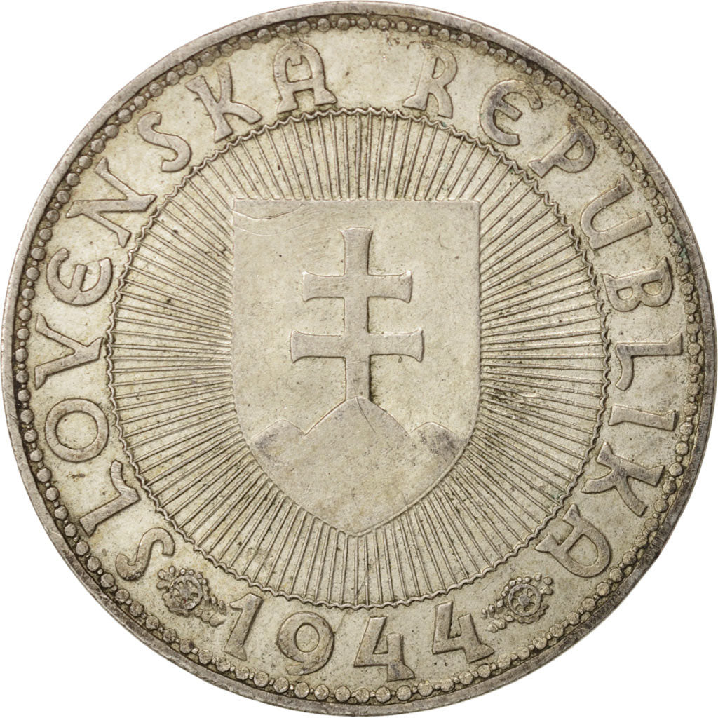 Slovakia, 10 Korun, 1944, AU(55-58), Silver, KM:9.1