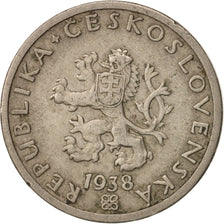Czechoslovakia, 20 Haleru, 1938, EF(40-45), Copper-nickel, KM:1