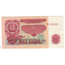 Banconote, Bulgaria, 5 Leva, 1962, KM:90a, SPL