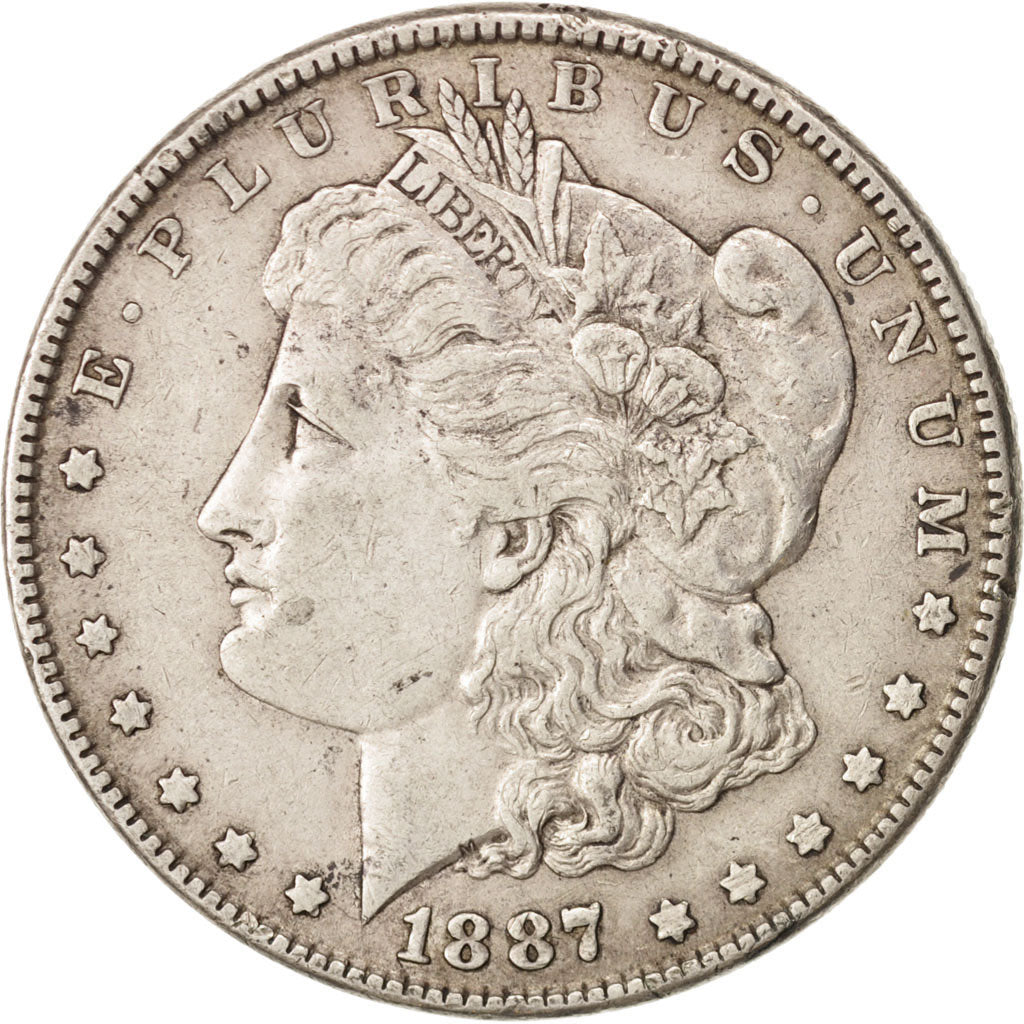 United States, Morgan Dollar, Dollar, 1887, U.S. Mint, Philadelphia, EF(40-45)