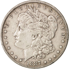 United States, Morgan Dollar, Dollar, 1887, U.S. Mint, Philadelphia, EF(40-45)