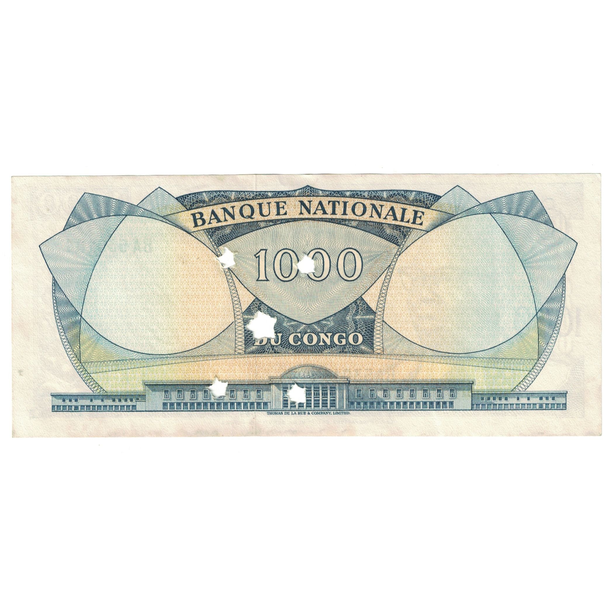 Banknote, Congo Democratic Republic, 1000 Francs, 1964, 1964-08-01, KM:8a